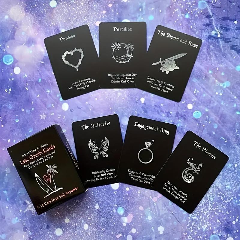 1 Set 54pcs set Island Time Wellness Love Oracle Cards For Beginners, Tarot Deck, Classic Table Playing Tarot, Fortunetelling Tarot, Scan QR Code To Get Instructions