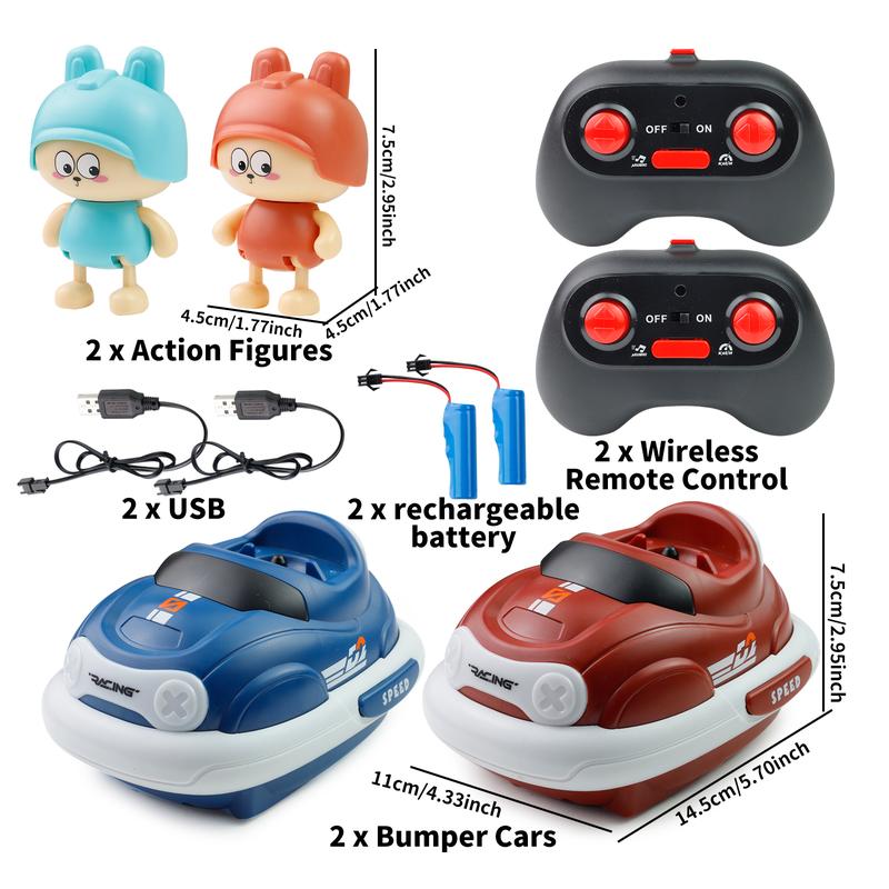 2-Pack RC Bumper Car Toy for Kids Fun & Exciting with Bounce after Collision