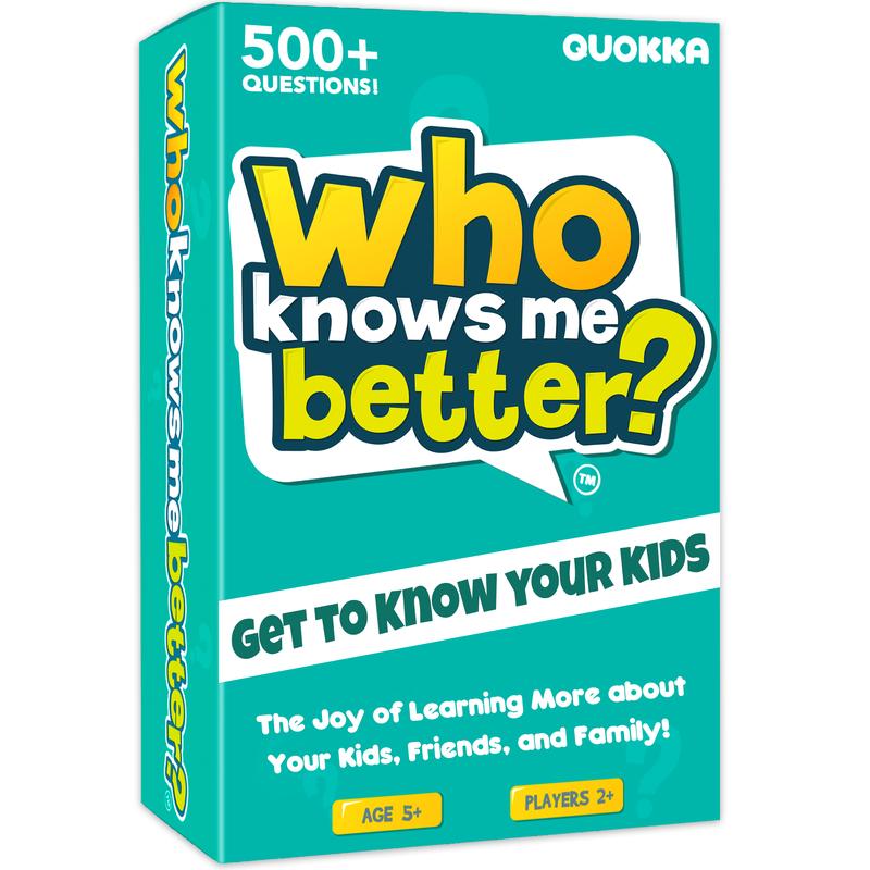 QUOKKA Trivia Game Who Knows Me Better Kids & Family Card Quiz Game - Fun and Educational