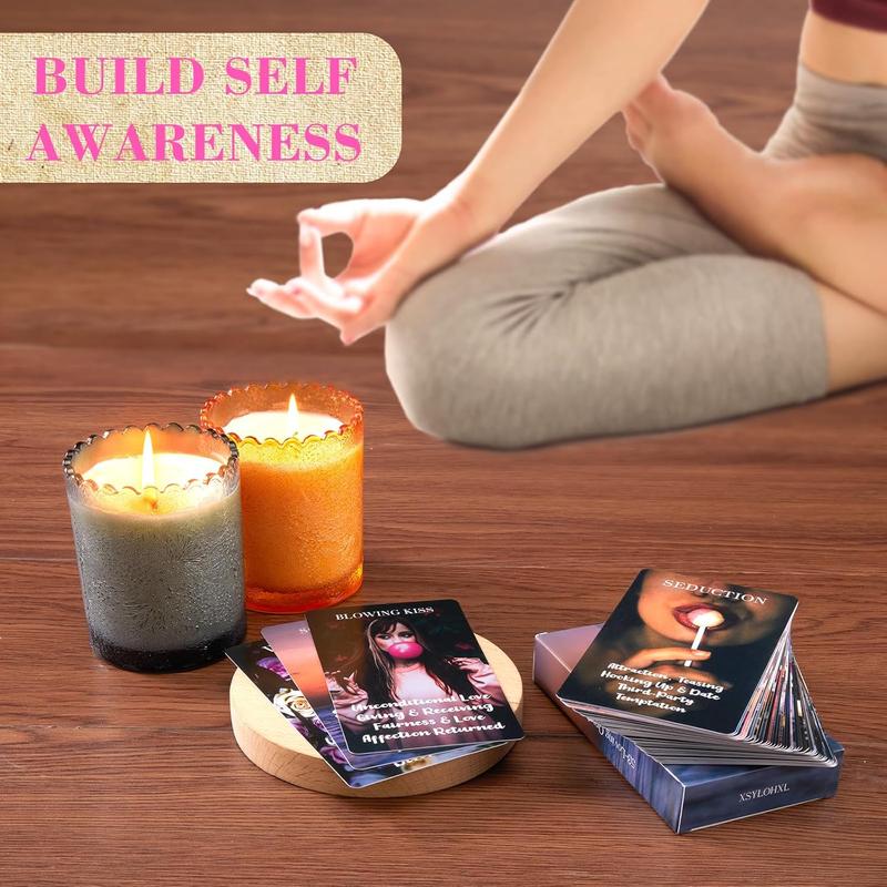 Love Oracle Cards for Beginners with Meanings on Them 53 PCS Loving Tarot Deck with Messages on Cards Providing Guidance on Life and Love Inquiries