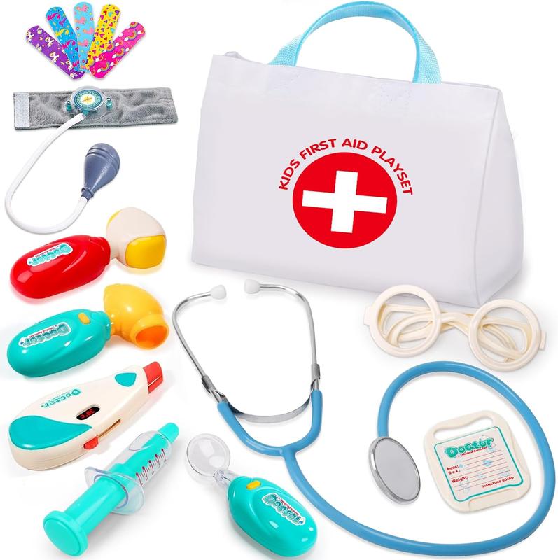 Doctor Kit for Toddlers 3-6 -  Play Set with Medical Bag & Realistic Stethoscope Light Kit for  Play Doctor Toys Age 3-6 Years Boy Girl Birthday Gift