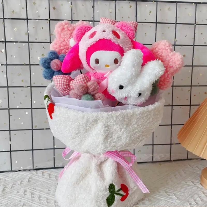 Pink Flower  Bouquet Gift Box | cute gift | girlfriend gift  | bag + light