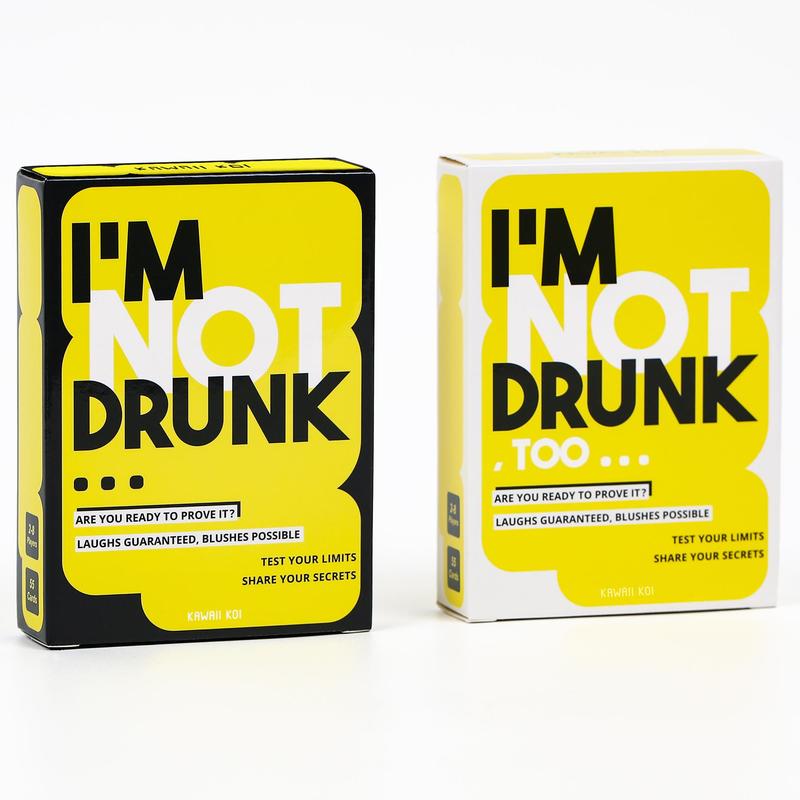 I'm Not Drunk & Too Drunk Themed Card Game Set, 2 Boxes set Party Drinking Game Card, Hilarious Unforgettable Drinking Card Game for Party