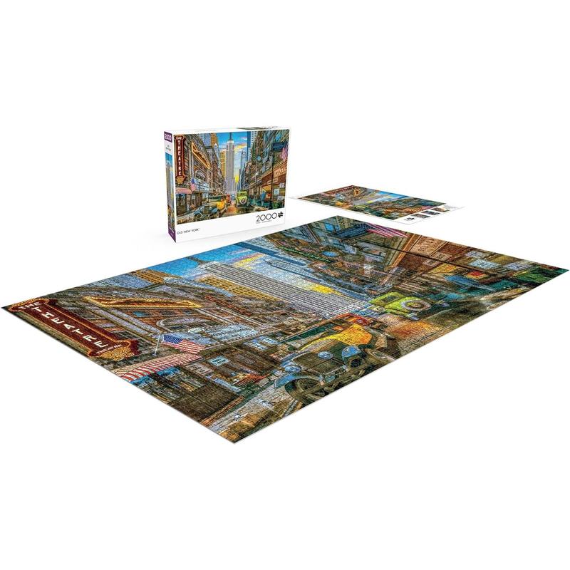 Old New York - 2000 Piece Jigsaw Puzzle for Adults Challenging Puzzle Perfect for Game Nights - 2000 Piece Finished Size is 38.50 x 26.50, Multicolor