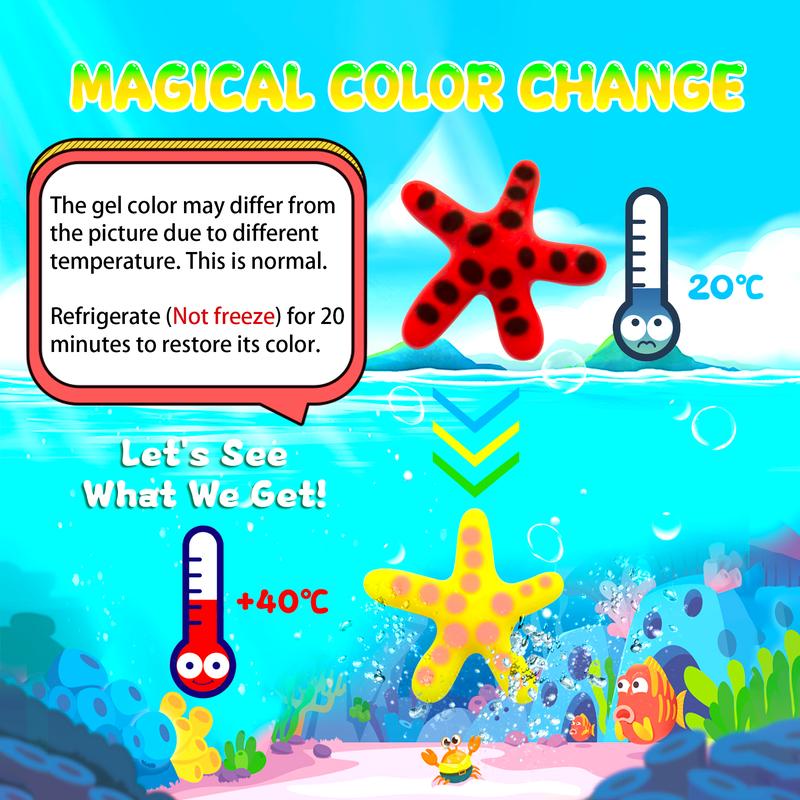 Kiditos Color Changing Magic Water Elf Toy Kit with 6 Colors Color Changing Gels, 6 Molds - Imaginative Play, Christmas Gifts, Birthday Gifts, Party Favors, and Family-Friendly DIY STEM Projects (6Colors)