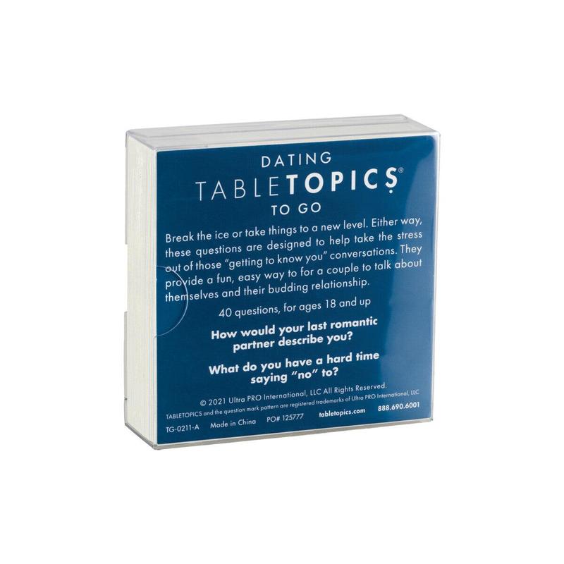 TableTopics Dating To Go - 40 Conversation Cards to Break The Ice and Get to Know Your Date