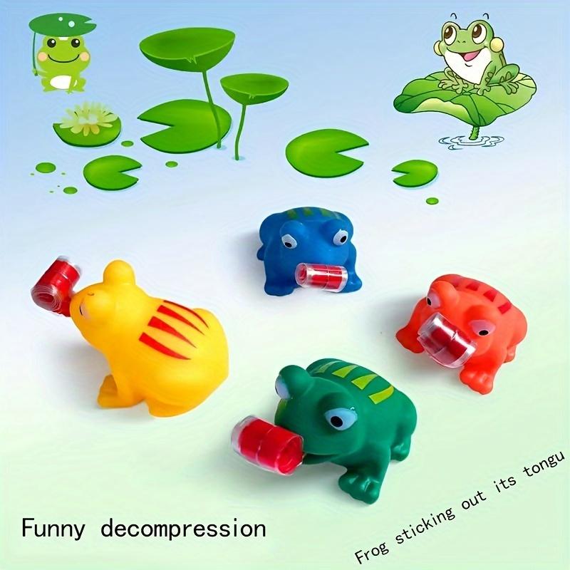 5pcs Funny Tongue Out Little Frog Toys - Decompression Venting Toys for Early Education and Party Decorations - Small Gifts for Kids and Adults