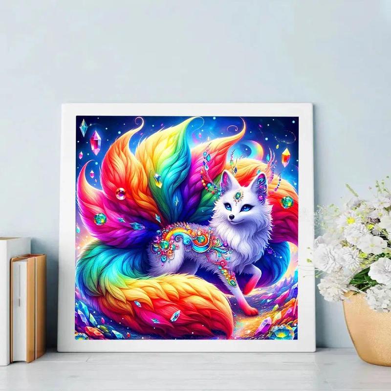 Diamond Painting Animal Full Diamond Mosaic Colorful Nine-tailed Fox Embroidery Art Cross Stitch Kits Home Decor Handmade Gift