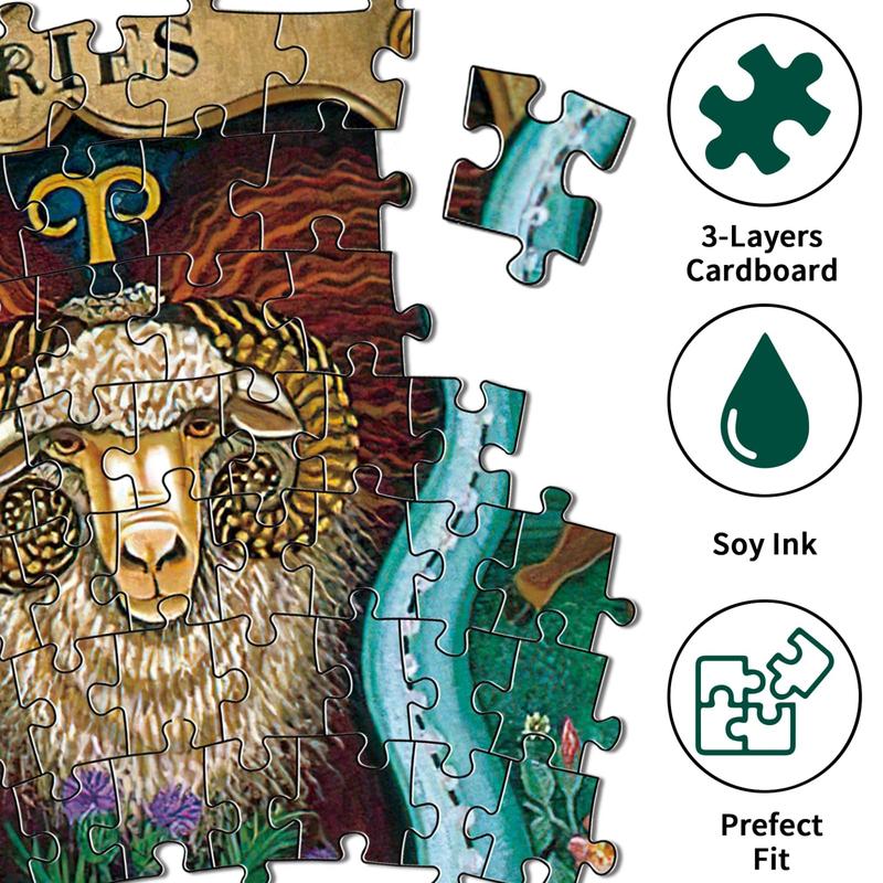 Zodiac Horoscope Puzzles for Adults 1000 Pieces Challenging Puzzle Perfect for Game Nights 1000Piece Jigsaw Puzzles for Kids, Family, Friends and Lovers, Finished Size 26.7