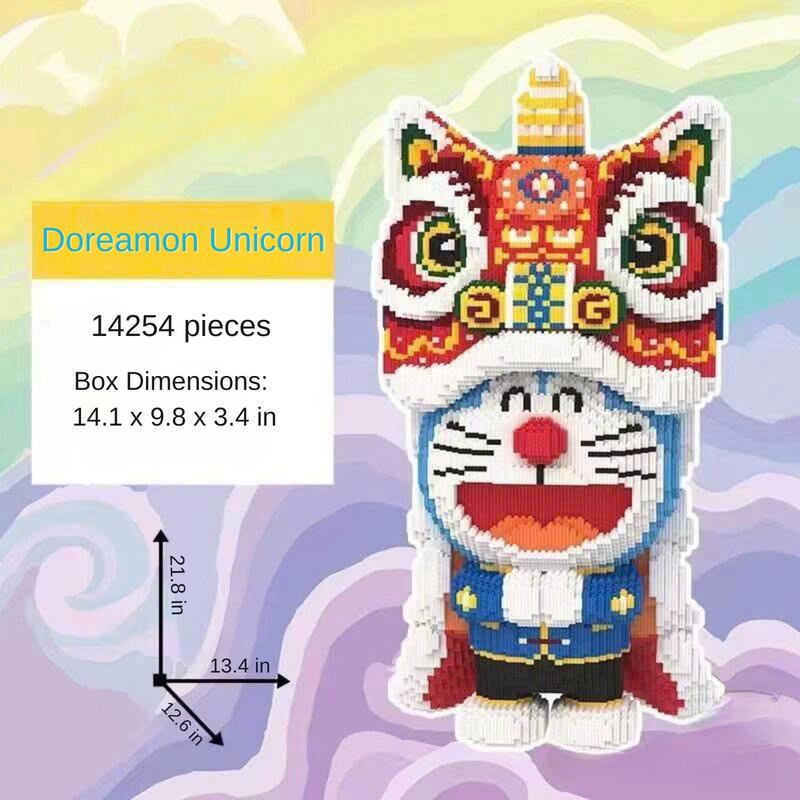 Doremon Unicorn 3D Building Block Set - 14254 Piece Colorful Puzzle Toy For Skill Building, Creativity And Stress Relief