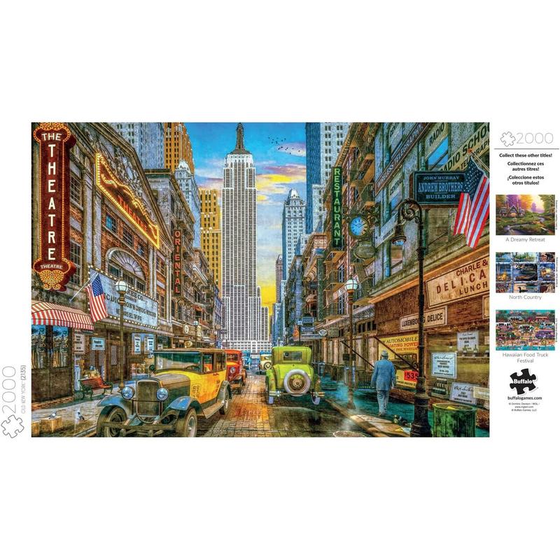 Old New York - 2000 Piece Jigsaw Puzzle for Adults Challenging Puzzle Perfect for Game Nights - 2000 Piece Finished Size is 38.50 x 26.50, Multicolor