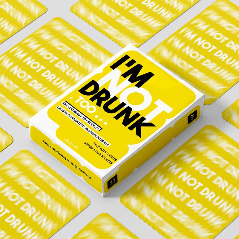 I'm Not Drunk & Too Drunk Themed Card Game Set, 2 Boxes set Party Drinking Game Card, Hilarious Unforgettable Drinking Card Game for Party