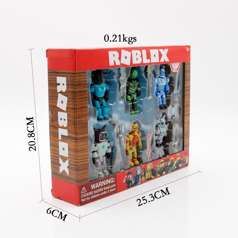 6pcs set Action Collection - Champions of Roblox 15th Anniversary Gold Six Figure Pack Includes Exclusive Virtual Item, Birthday Christmas Gift for Boys Mens Fans