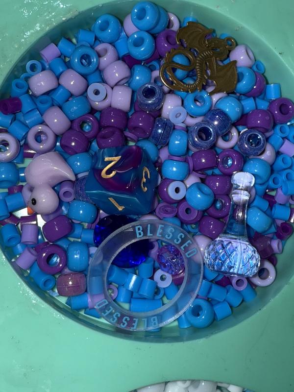 DD Inspired Regular Beaded Picky Pads with Dragon Charm and Dice - Assorted Beads