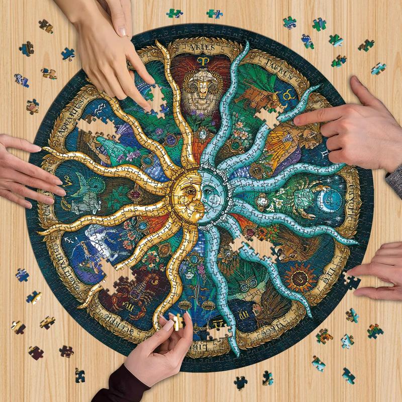 Zodiac Horoscope Puzzles for Adults 1000 Pieces Challenging Puzzle Perfect for Game Nights 1000Piece Jigsaw Puzzles for Kids, Family, Friends and Lovers, Finished Size 26.7