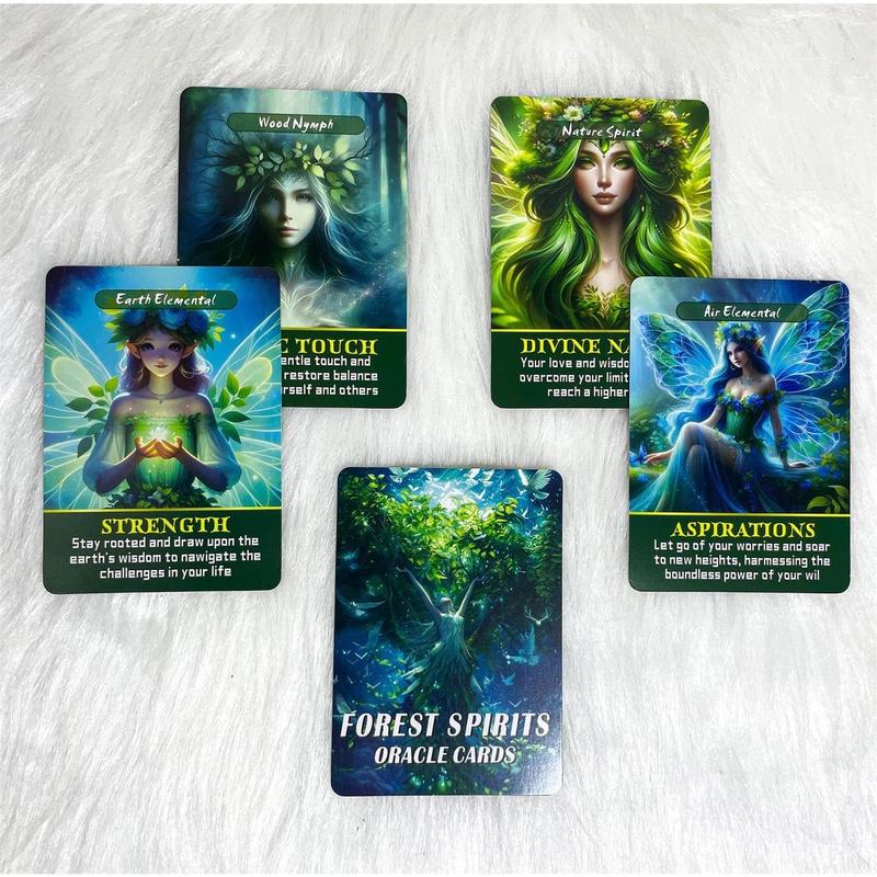 Spirits Oracle Cards, Whispering About The Nature of Forest Tarot Cards, rediscovering Forgotten Magic, and Understanding oneself and The Surrounding World(3.42