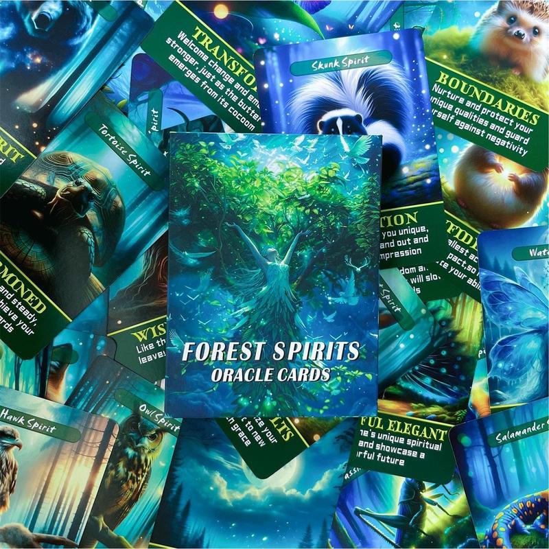 Spirits Oracle Cards, Whispering About The Nature of Forest Tarot Cards, rediscovering Forgotten Magic, and Understanding oneself and The Surrounding World(3.42