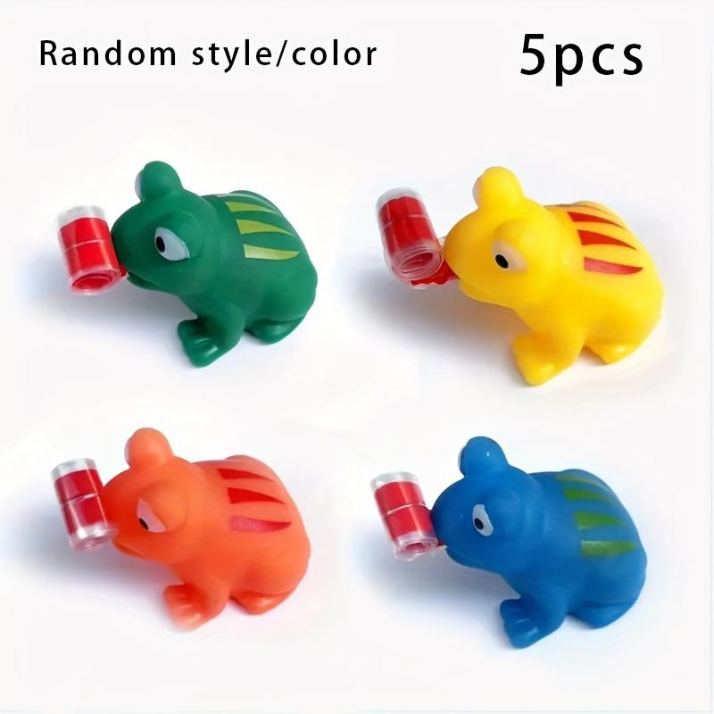 5pcs Funny Tongue Out Little Frog Toys - Decompression Venting Toys for Early Education and Party Decorations - Small Gifts for Kids and Adults