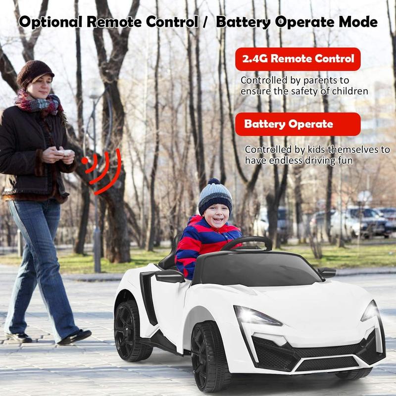 -12V Kids Ride-On Car with Remote Control and Lights