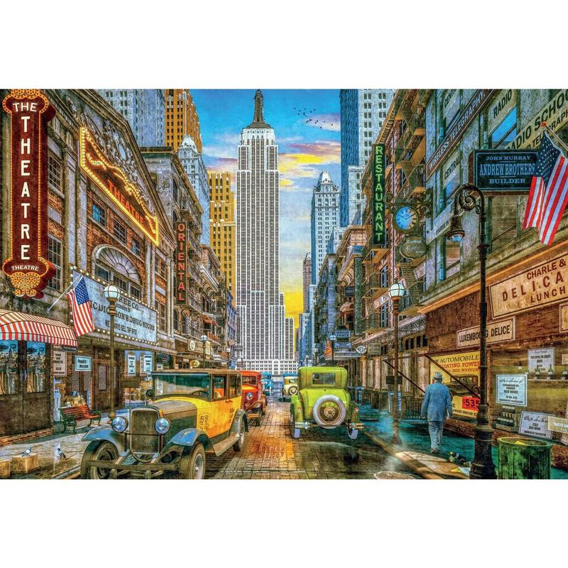 Old New York - 2000 Piece Jigsaw Puzzle for Adults Challenging Puzzle Perfect for Game Nights - 2000 Piece Finished Size is 38.50 x 26.50, Multicolor