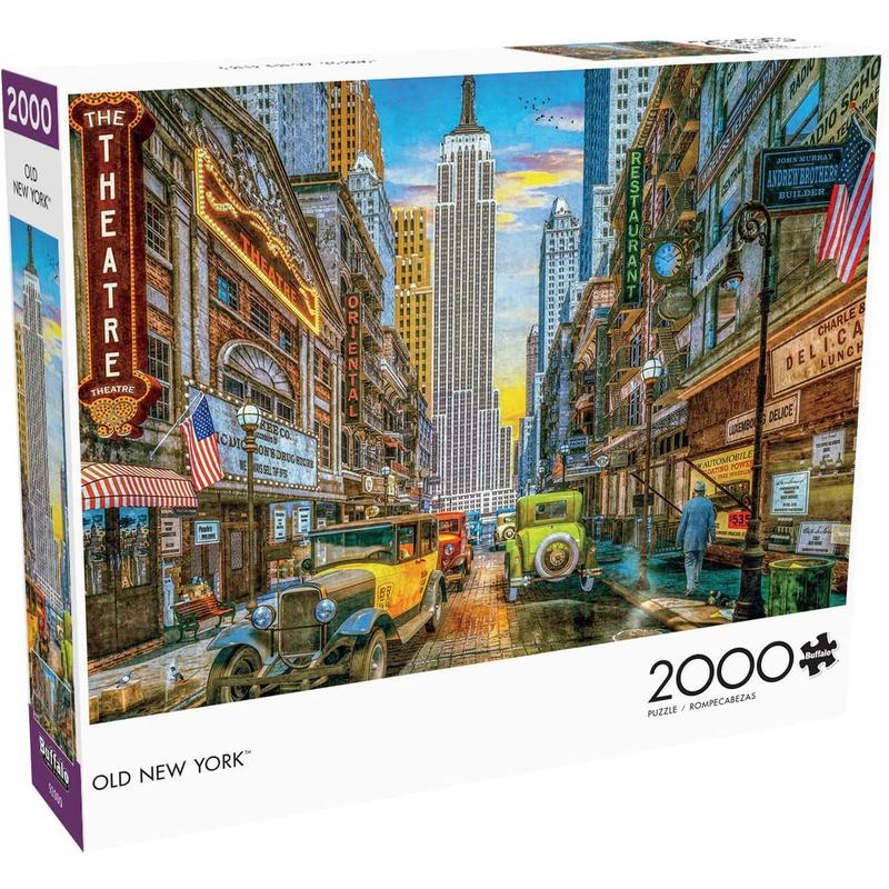 Old New York - 2000 Piece Jigsaw Puzzle for Adults Challenging Puzzle Perfect for Game Nights - 2000 Piece Finished Size is 38.50 x 26.50, Multicolor