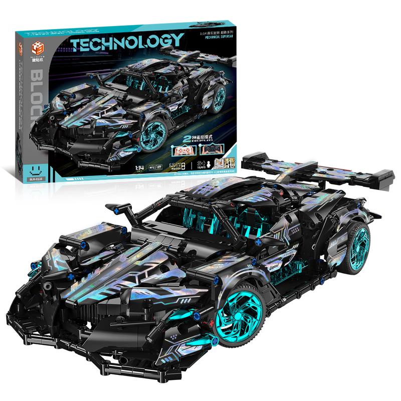 Super Car Building Blocks Adult Set, Apollo Racing 1:14 MOC Technology Model Boys Girls and Adult Series, Sports Car Building Model Toy Gift for Male Teenagers