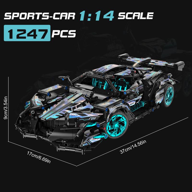 Super Car Building Blocks Adult Set, Apollo Racing 1:14 MOC Technology Model Boys Girls and Adult Series, Sports Car Building Model Toy Gift for Male Teenagers