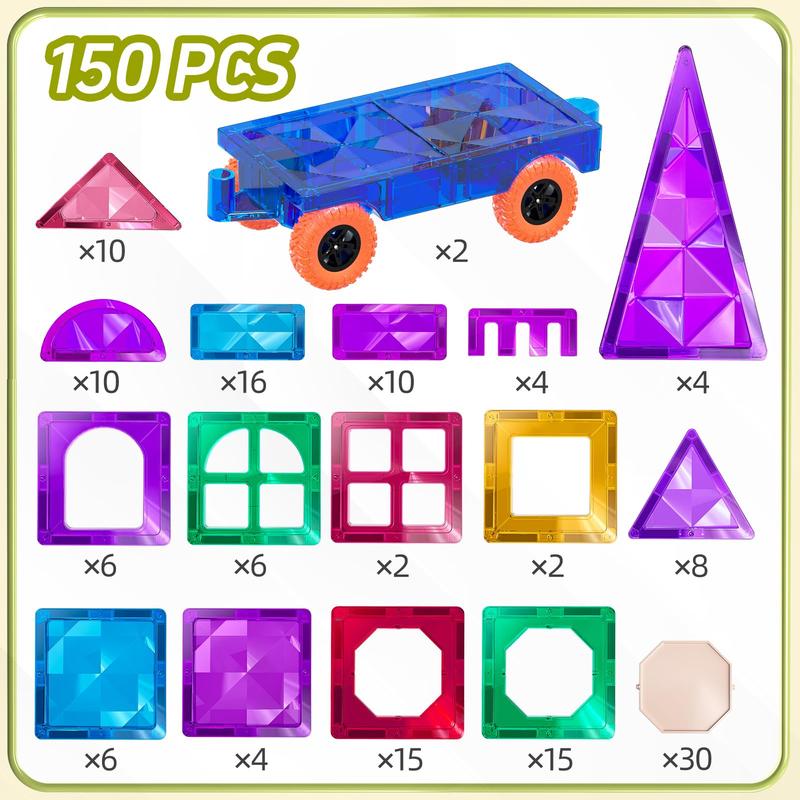 Lodestone Tiles,Building Blocks, 60-180pcs Magnets Building Set, STEM & Learning & Education Toys Christmas Toy Gift for