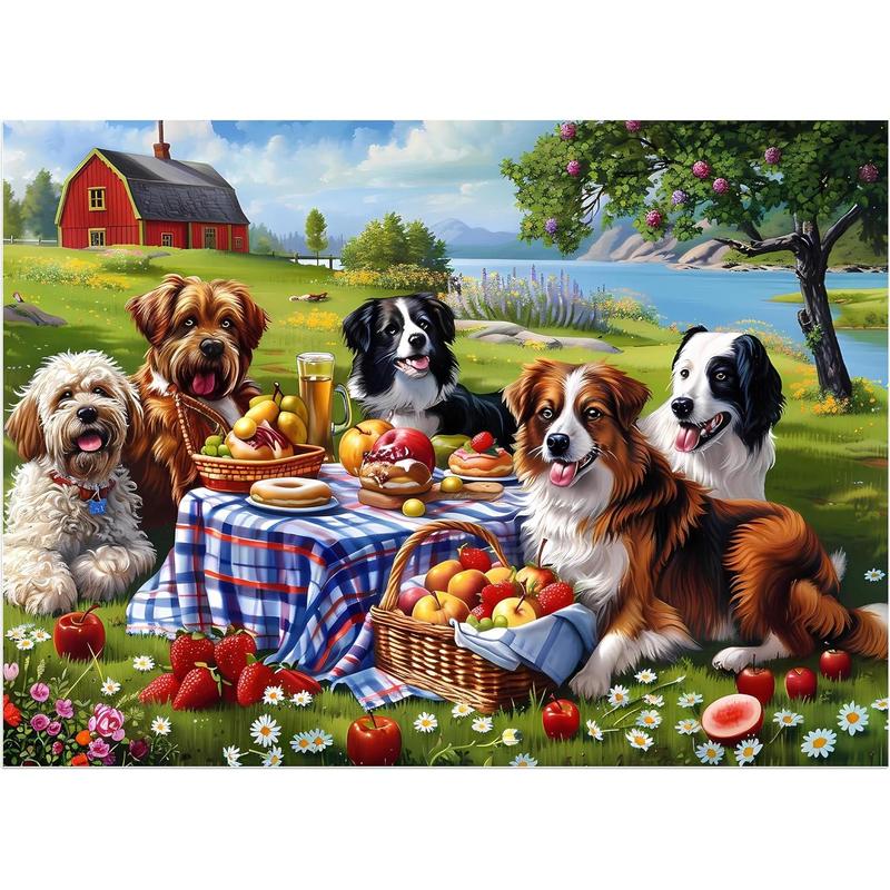 500 count Puzzles for AdultsDogs Jigsaw Puzzle for Adults Children ElderlyRecycled Paper Puzzle 500 PiecesChallenging Family Activity Game Gift for Family Friends Men Women Seniors (21x15in)