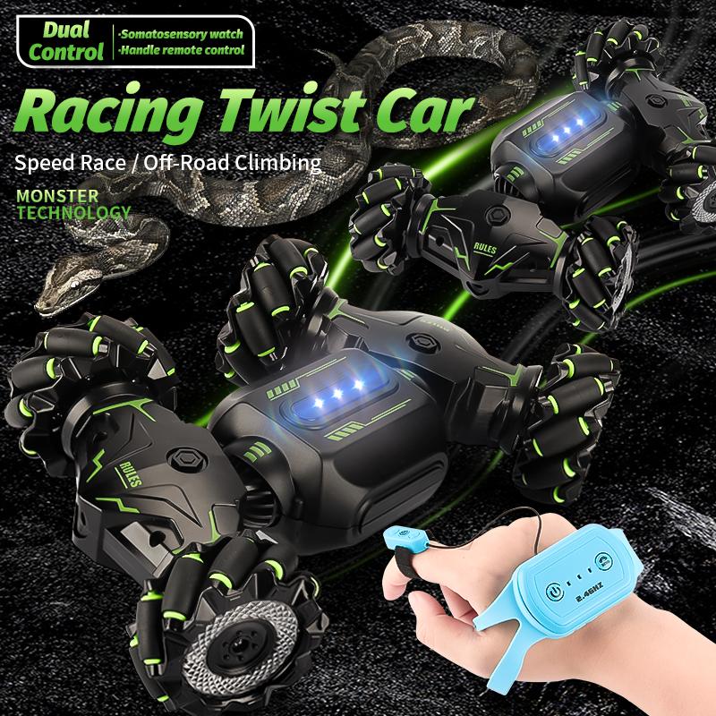 4WD 2.4G RC Car Radio Remote Control Stunt Car Gesture Induction Twisting Off-Road Vehicle Electric Drift Toy High Speed RC Car Toys