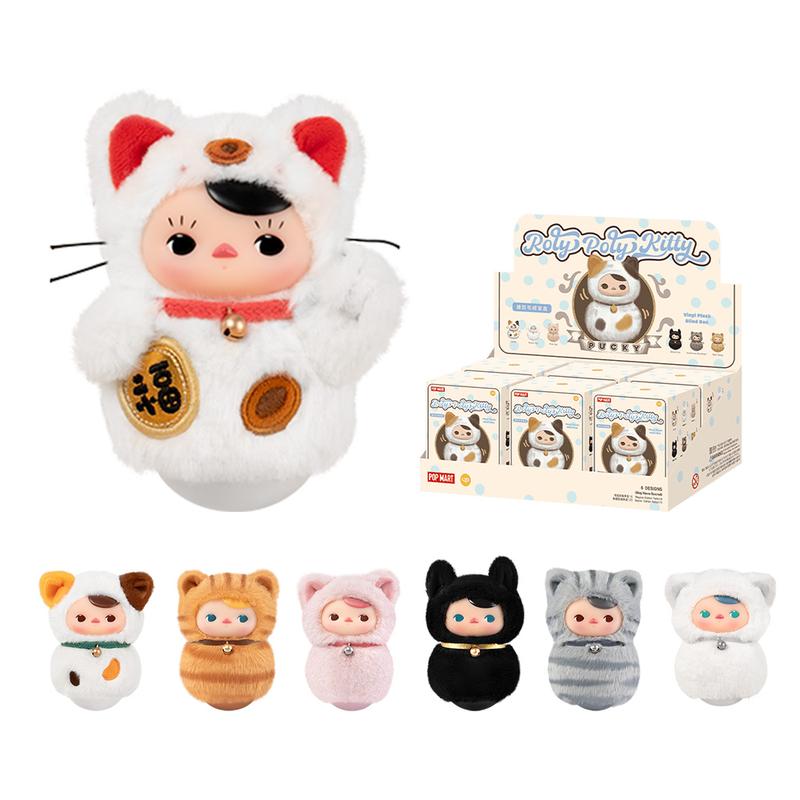 PUCKY Roly-Poly Kitty Series-Vinyl Plush, Blind Box, Mystery Box