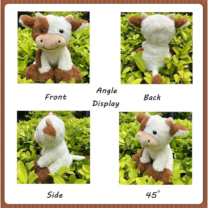 9 inches Cow Stuffed Animal Soft Plush Cute Cow Doll for Boys Girls (Brown Cow)