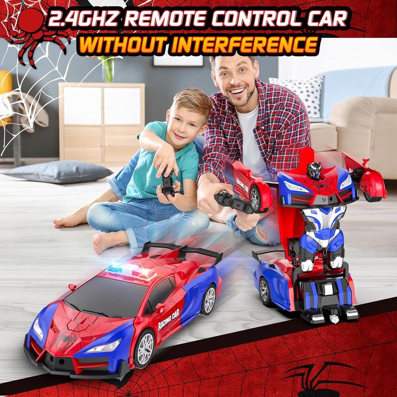 Remote Control Car for Kids, Rc Cars for Boys Age 8-12, One Button Transformation to Robot with Flashing Light 2.4Ghz Transforming Robot Car 1:18 Scale for Kids with 360 Degree Rotation