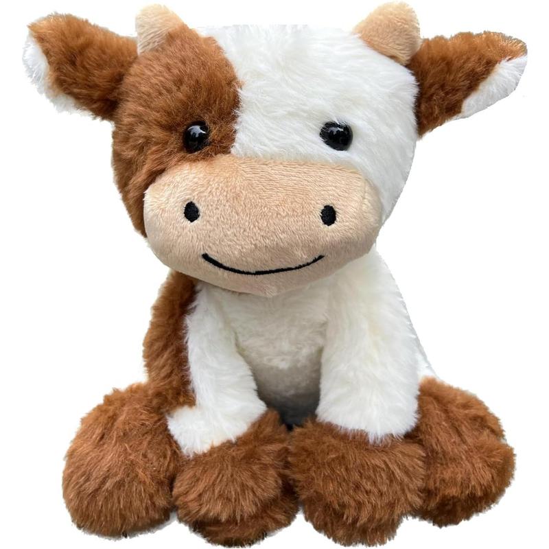 9 inches Cow Stuffed Animal Soft Plush Cute Cow Doll for Boys Girls (Brown Cow)