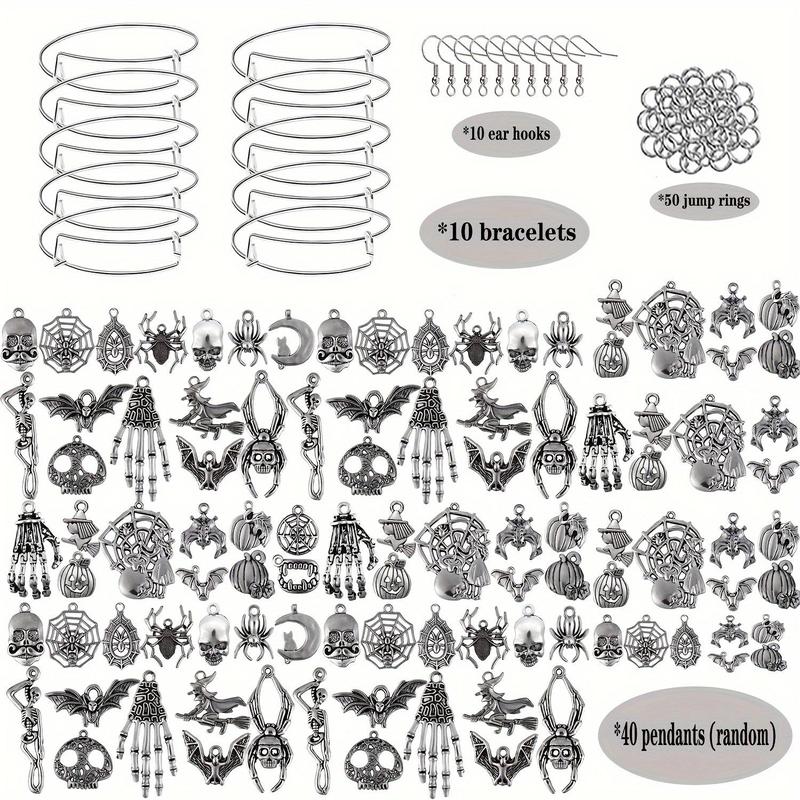 Holiday Themed DIY Jewelry Making Kit, 110pcs set DIY Jewelry Making Supplies for Women & Teenager, Suitable for Accessories & Gift Making