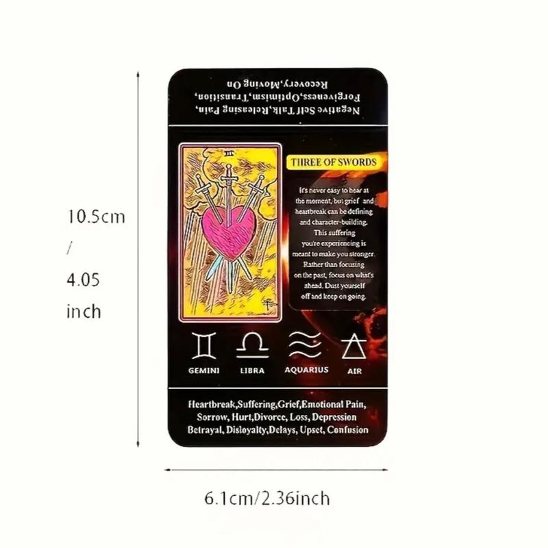 Tarot for Beginners Pocket Size Deck with 78 Illustrated Cards and Clear Meanings - Educational Game Set taro cards