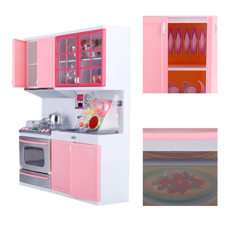 Mini Kitchen Pretend Role Play Toy Set Funny Kitchenware Playing House Gifts for children Girls