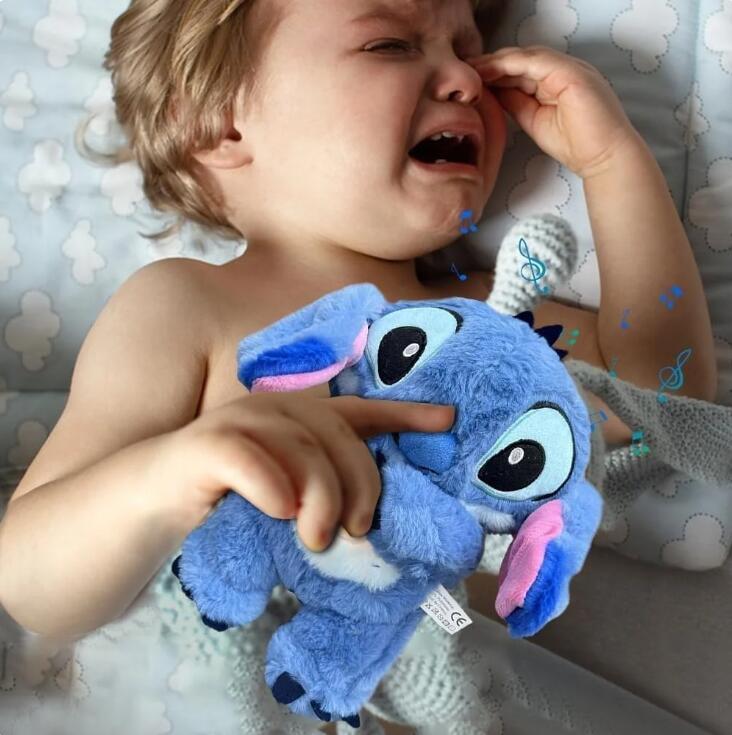 Anxiety Relief Plush Toys, Cute Breathing Stuffed Animal Soothing Plushie Doll with Sensory Details Music Lights & Rhythmic Breathing Motion for Boys Girls Adults Sleeping