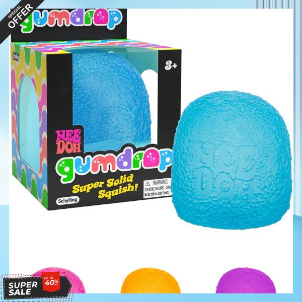 Schylling NeeDoh Gumdrop - Textured Sensory Toy with Super Solid Squish - 2.5