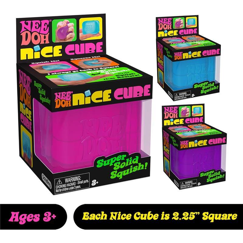 NeeDoh Nice Cube - Sensory Squeeze Toy with Super Solid Squish - 2.25