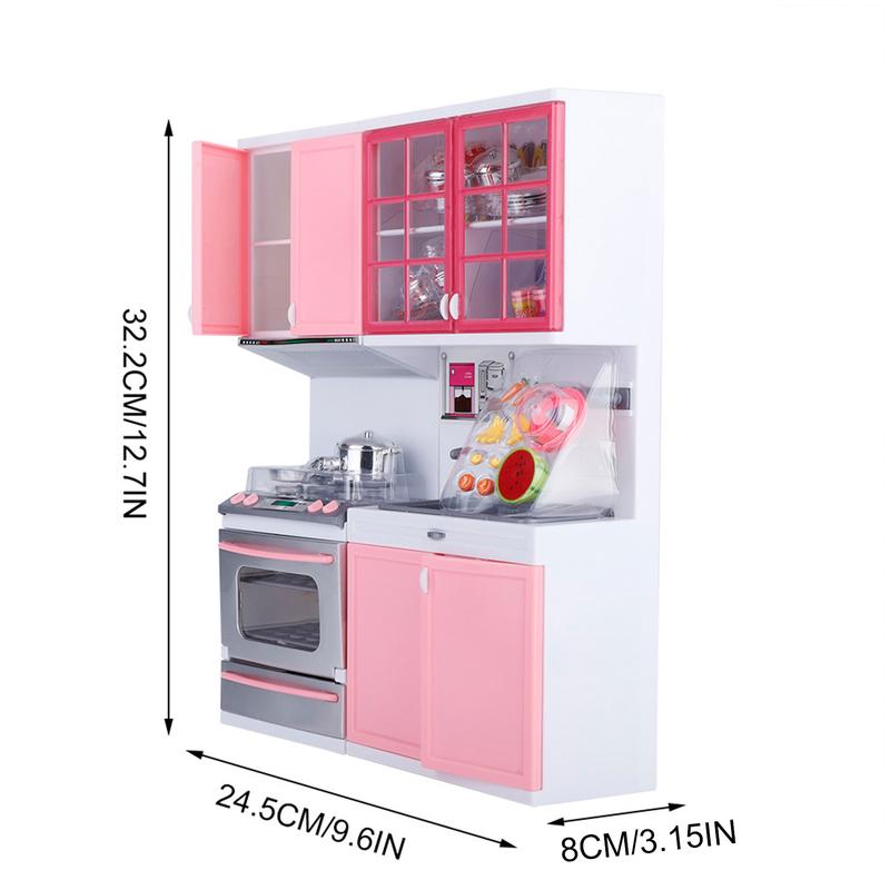 Mini Kitchen Pretend Role Play Toy Set Funny Kitchenware Playing House Gifts for children Girls