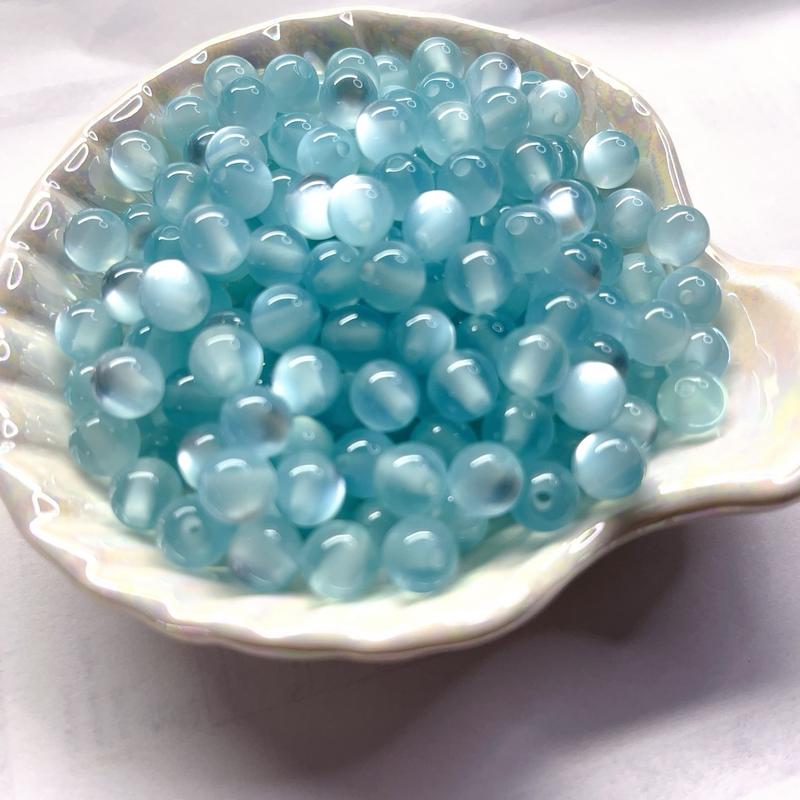 DIY 6mm 8mm Resin Cat Eye Beads for Bracelet Jewelry Making