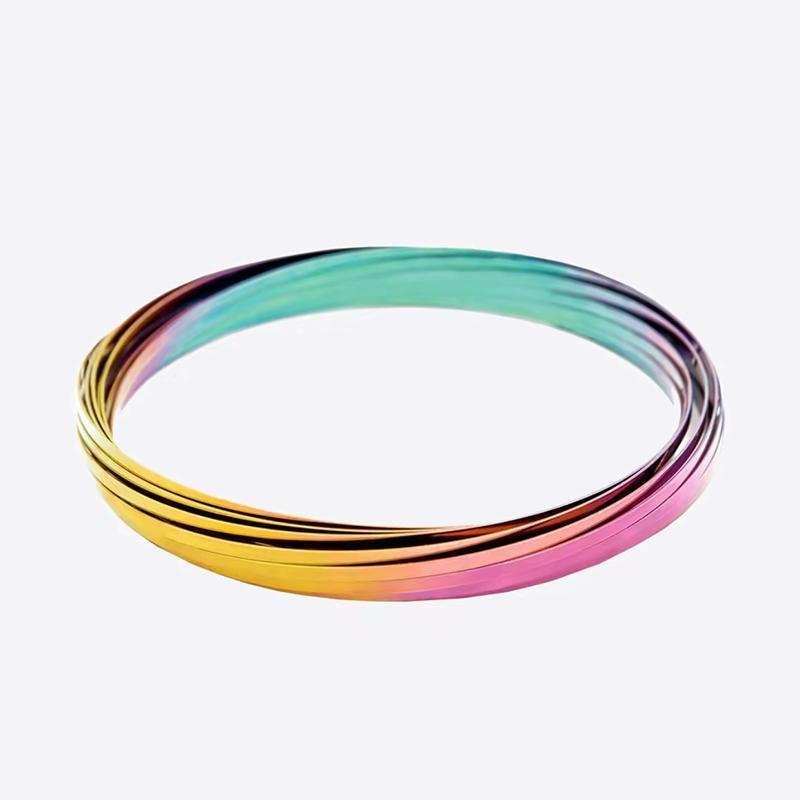 2024 New Fidget Toy Geometric Fashion MagicFlow Bracelet Easy To Use 3D Bracelet SpiralToy, Glowing Spinning Bracelet Spiral ForChildren and Adults