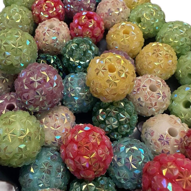 20MM Star Rhinestone Beads for Crafts and Jewelry Making - Pack of 5