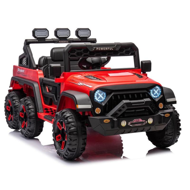 Black White Red 24V Ride On Large PickUp Truck car for Kids,ride On 4WD Toys with Remote Control,Parents Can Assist in Driving,Bluetooth music version,Pickup truck design with spacious storage in the rear,Birthday Christmas Gift, christmas  toys