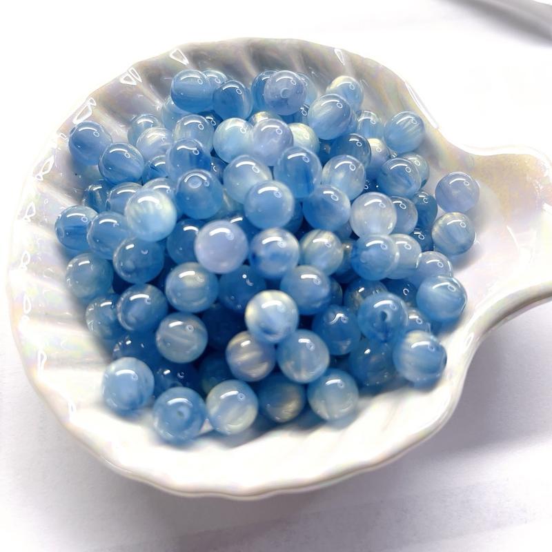 DIY 6mm 8mm Resin Cat Eye Beads for Bracelet Jewelry Making