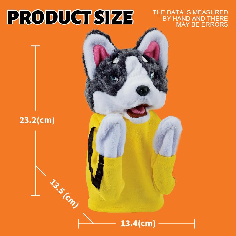 Fighting Boxing Dog Hand Puppet Toy for Kids, Boxing Husky Dog Hand Puppet, Game Plush Toy, Electric Tricky Interactive Plush Toy