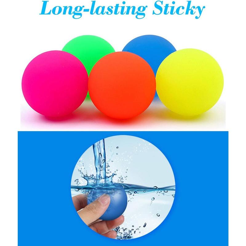 4Pack Lumiballs Glow in The Dark Sticky Balls That Stick to The Ceiling,Stress Balls for Kids and Adults, Dream Balls That Come Back to You