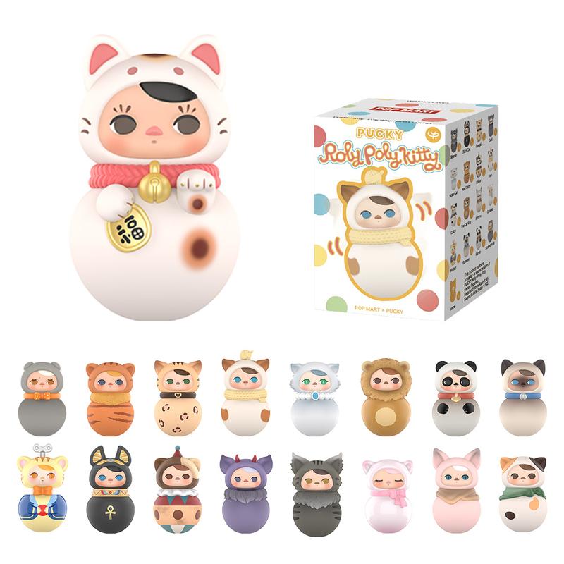 PUCKY Roly-Poly Kitty Series Figures, Blind Box, Mystery Box