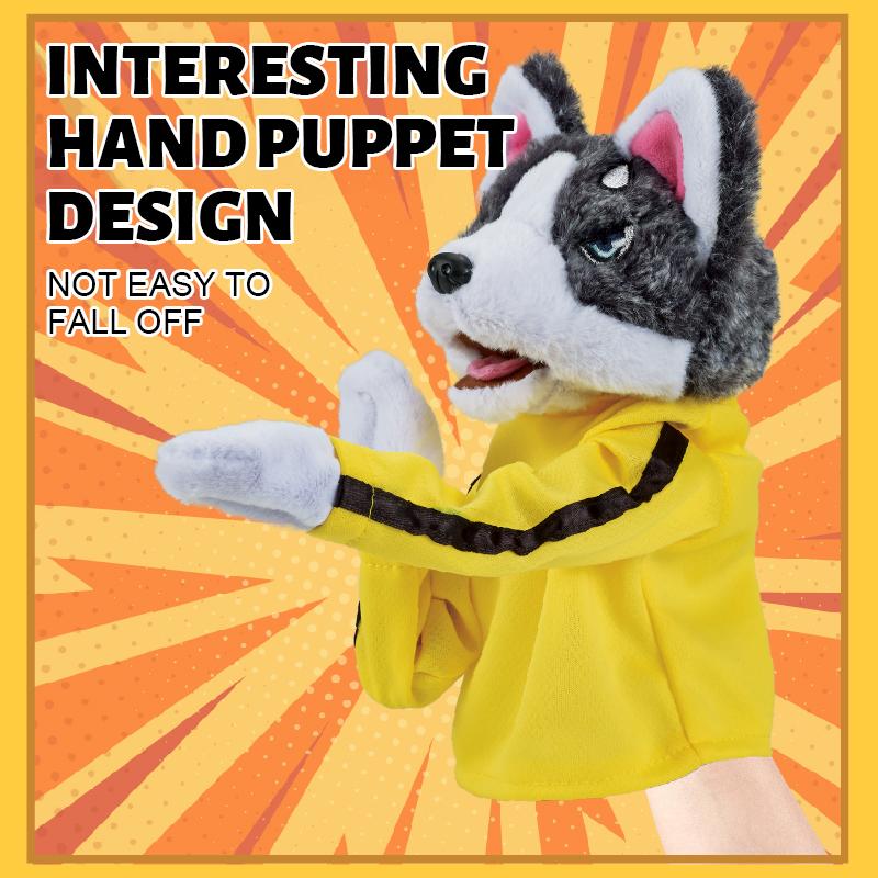 Fighting Boxing Dog Hand Puppet Toy for Kids, Boxing Husky Dog Hand Puppet, Game Plush Toy, Electric Tricky Interactive Plush Toy